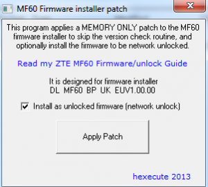 MF60 unlock - Firmware installer patch