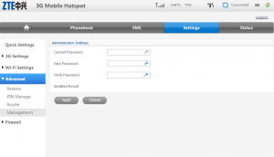 mf60 unlock -  web interface management password