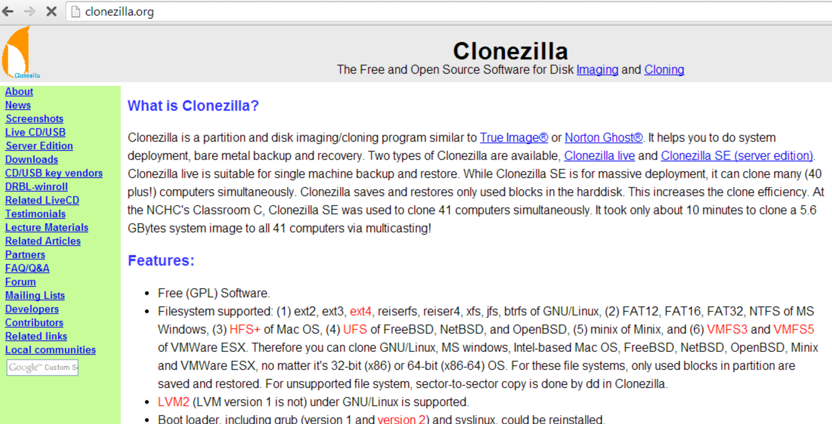 Clonezilla not detecting my folders