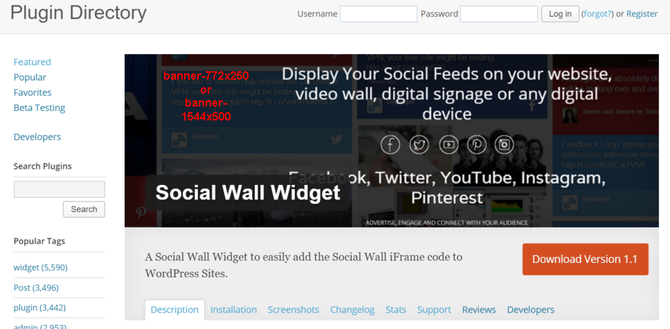 Social Wall Wordpress Banner Dimensions Business Legions Blog