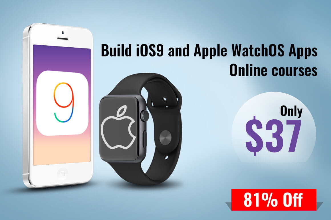 Learn to Build iOS9 and Apple WatchOS Apps – only $37!