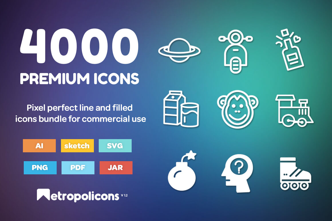 4,000 Premium Line and Filled Icons from Metropolicons – only $27!