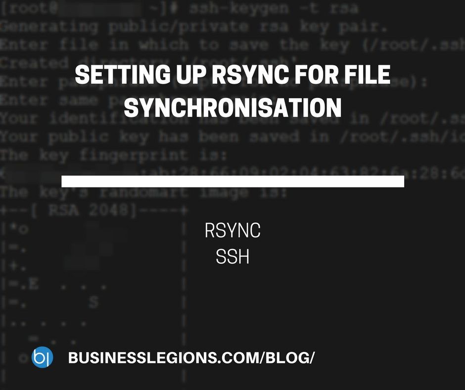 SETTING UP RSYNC FOR FILE SYNCHRONISATION