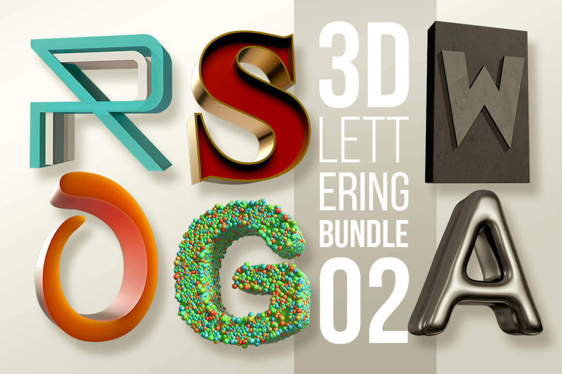 Creative 3D Lettering Mega Bundle – only $10!