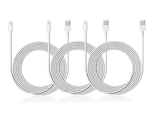 10-Ft MFi-Certified Lightning Cable: 3-Pack for $22