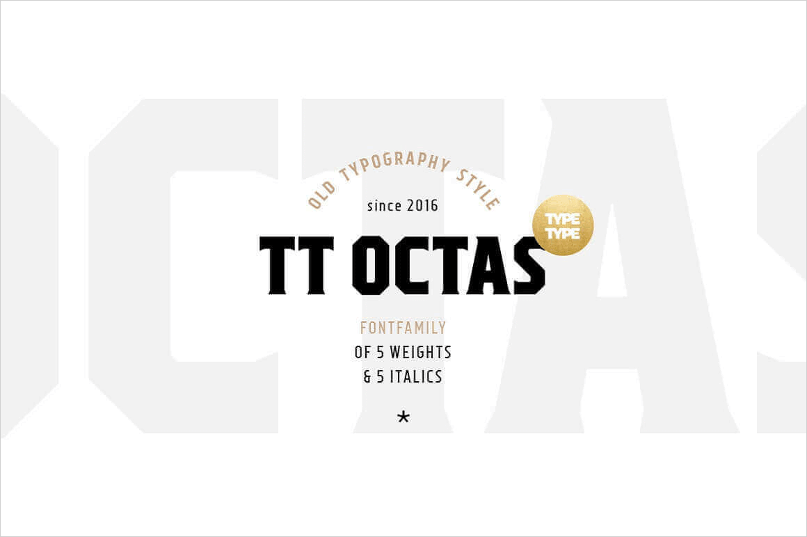 TT Octas Family of 10 Octagonal Fonts from Typetype – only $9!