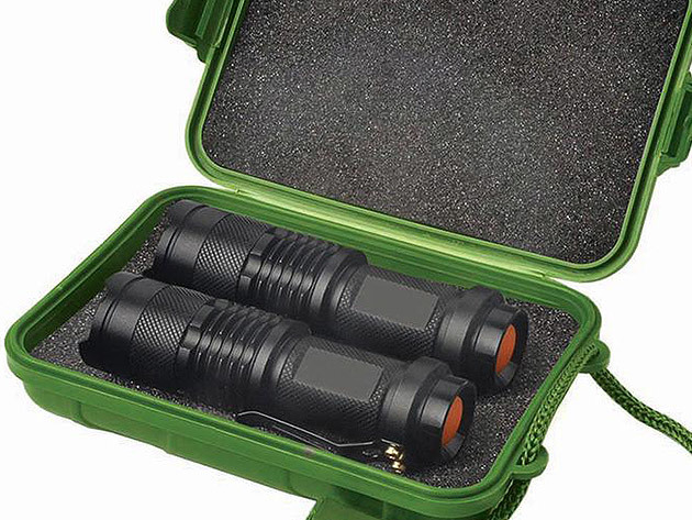 UltraBright 500-Lumen Tactical Military Flashlight: 2-Pack for $19