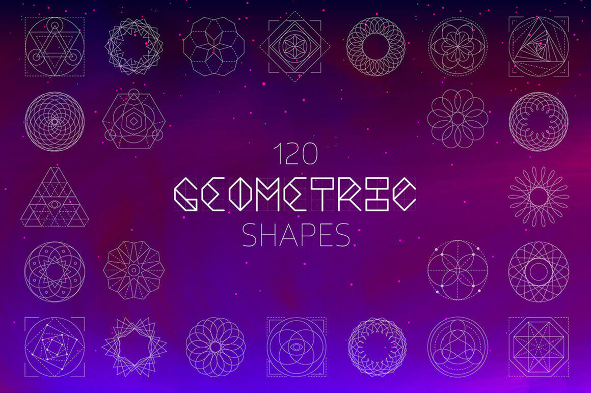 120 Geometric Shapes Vector Files from VectorBox Studio – only $7!