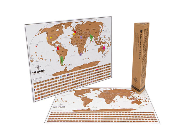 World Travel Tracker Scratch Off Maps® for $23
