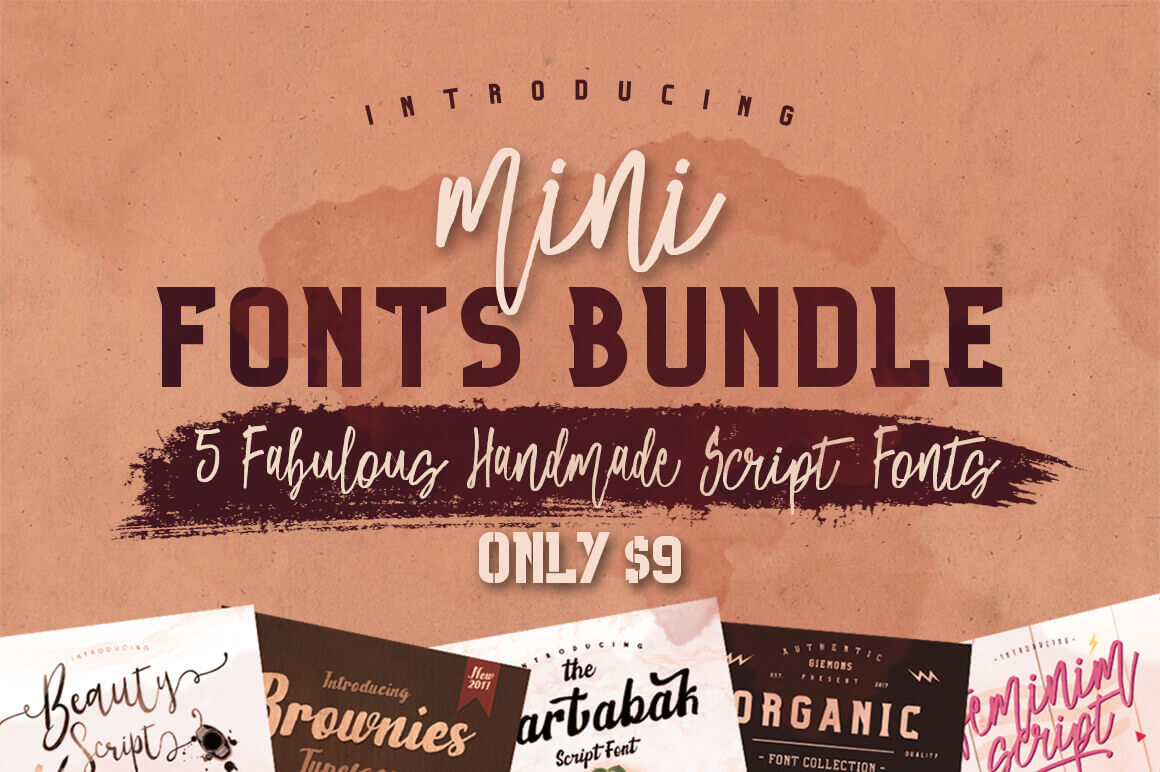 5 Fabulous Handmade Script Fonts - only $9!