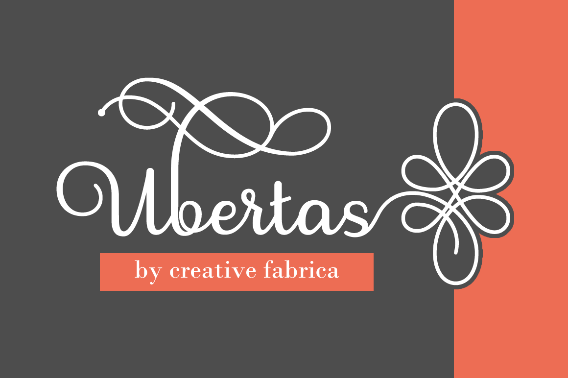 800+ Unique Characters in Stunning Ubertas Script Font – only $7!