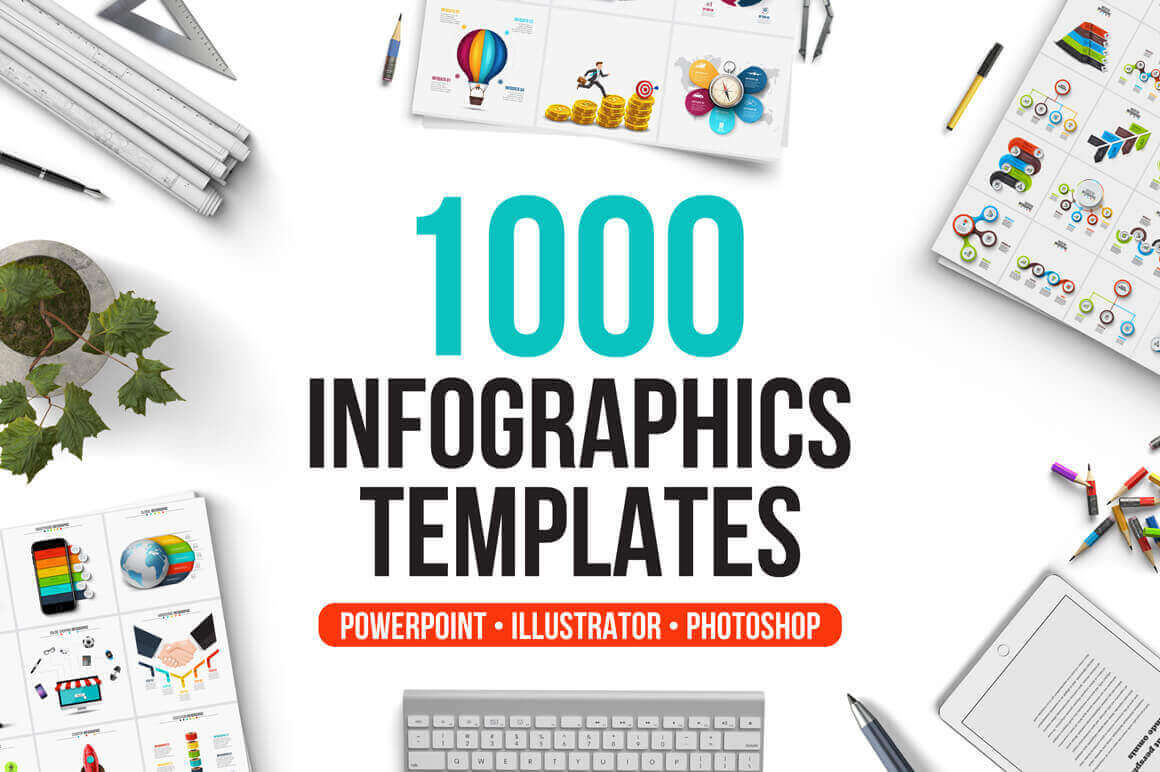 1000 Premium, Customizable Infographics Templates – only $24!