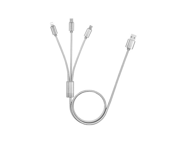 3-in-1 USB-C, Lightning, MicroUSB Cables for $9