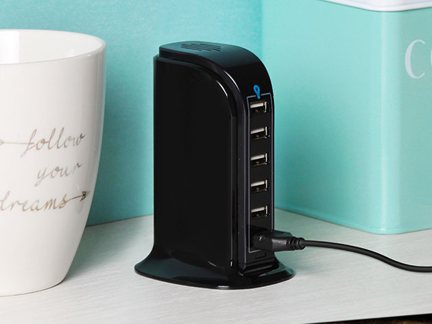 Power Tower 6-Port USB Charging Hub for $16