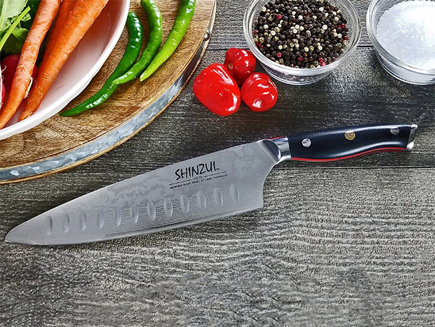 SHINZUI 8″ 67-Layer Damascus Chef Knife for $99
