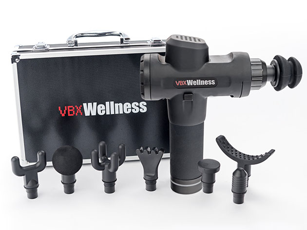 VBX Pro Handheld Massage Therapy Gun + 7 Attachments for $139