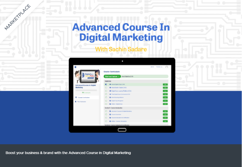 Advanced Course in Digital Marketing Lifetime Deal for $49
