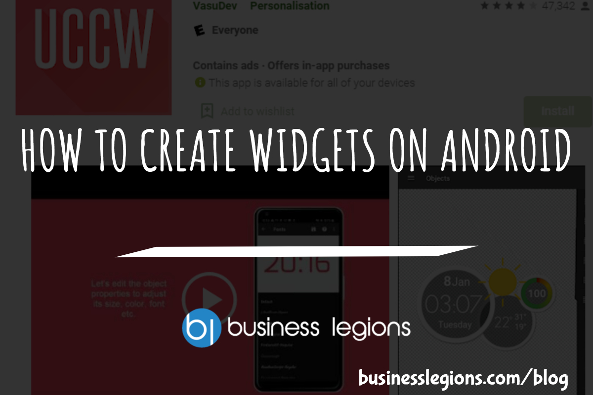 HOW TO CREATE WIDGETS ON ANDROID