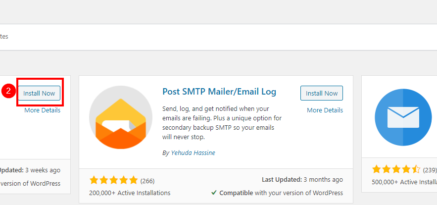 Business Legions USING WP MAIL SMTP TO RECEIVE EMAIL LOGS search plugin and install