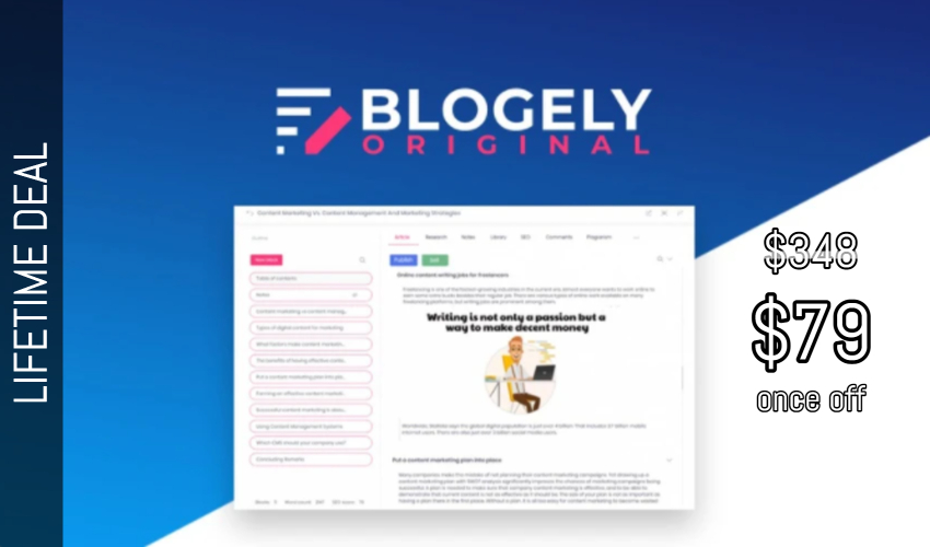 Blogely Lifetime Deal for $79