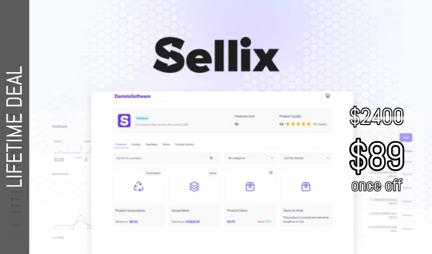 Sellix Lifetime Deal for $89
