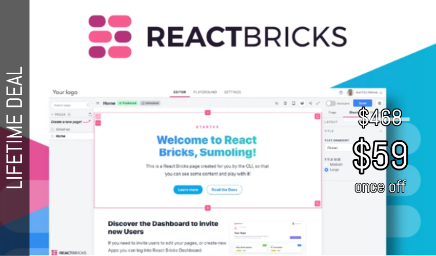 React Bricks Lifetime Deal for $59